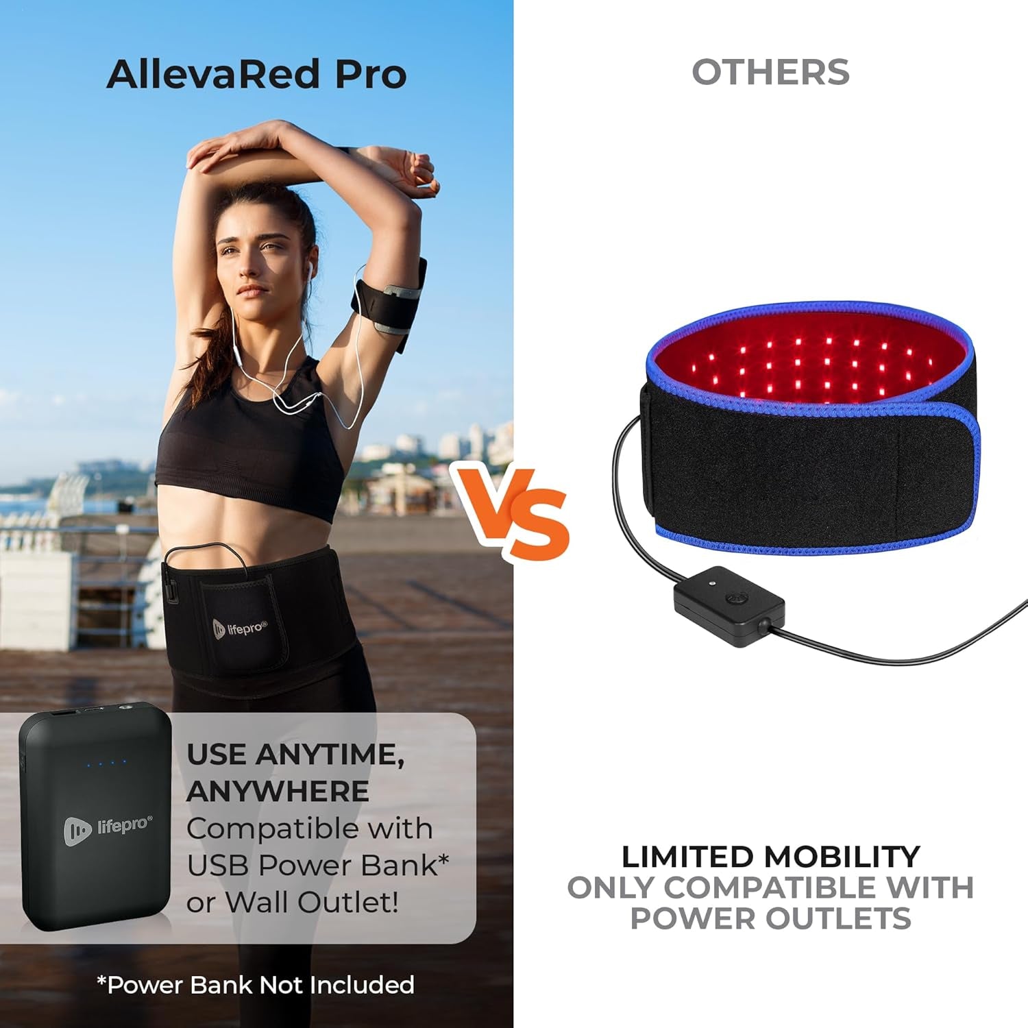 Red Light Therapy Belt - near Infrared Light Therapy & Red Light Therapy for Body, Relaxing Muscle, Inflammation, Improve Circulation - Infrared Therapy or Infrared Light Therapy Device