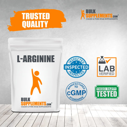 Bulksupplements L-Arginine Powder - 1G per Serving - 250 Grams (8.8 Oz) - 250 Servings
