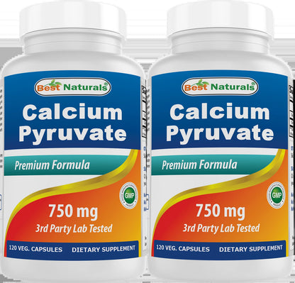 Calcium Pyruvate 750 Mg 120 Capsules