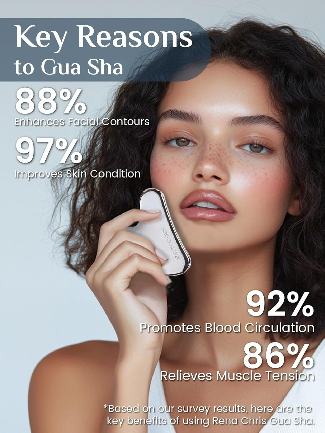 Gua Sha Facial Tools, Stainless Steel Guasha Tool for Acupuncture, Manual Massage Sticks for Jawline Sculpting and Puffiness Reducing, Gua Sha Scraping Massage Tool, Skin-Care Tool (Sliver)