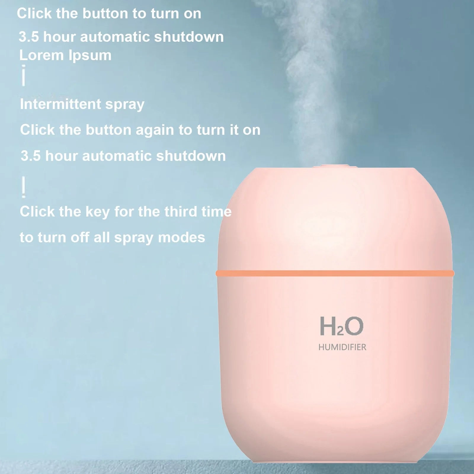 Summer Savings Clearance  Humidifiers for Bedroom, Usb Rechargeable Humidifier Home Office Desk Humidifier Portable Mini Humidifier for Baby Bedroom Travel Office Home on Clearance