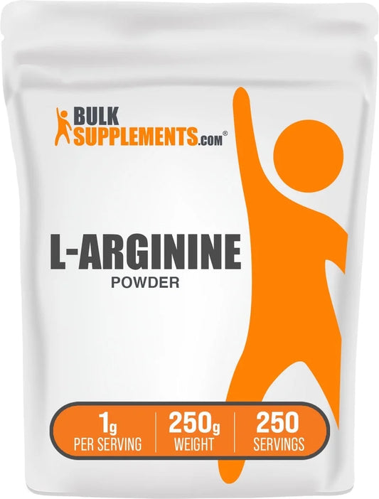 Bulksupplements L-Arginine Powder - 1G per Serving - 250 Grams (8.8 Oz) - 250 Servings